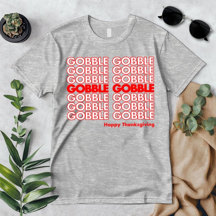 Gobble Gobble Retro Happy Thanksgiving Premium T-Shirt