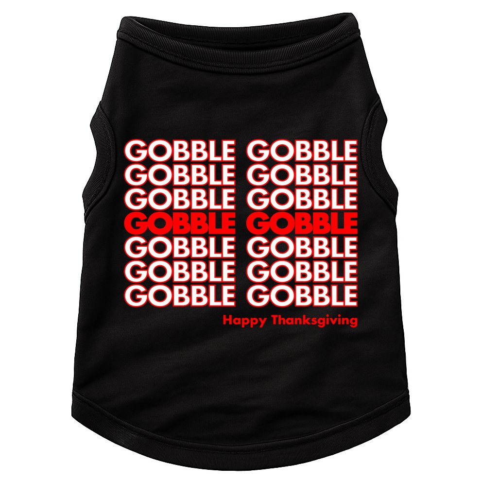 Gobble Gobble Retro Happy Thanksgiving Doggie Tank