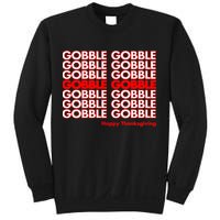 Gobble Gobble Retro Happy Thanksgiving Sweatshirt