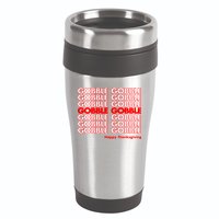 Gobble Gobble Retro Happy Thanksgiving 16oz Travel Tumbler