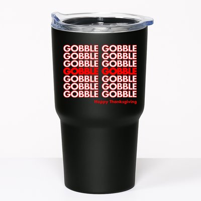 Gobble Gobble Retro Happy Thanksgiving Tumbler