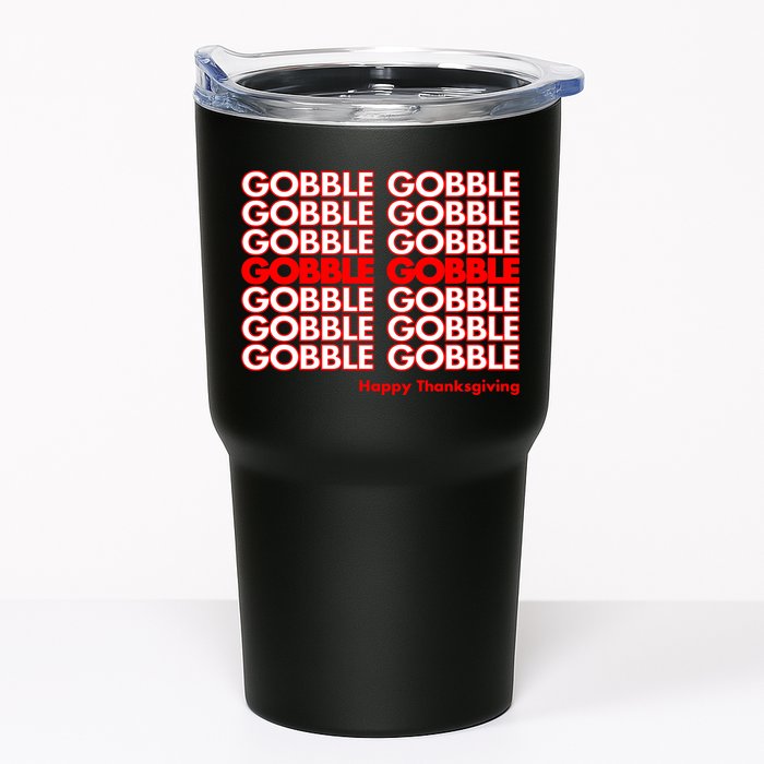 Gobble Gobble Retro Happy Thanksgiving Tumbler