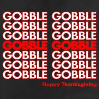 Gobble Gobble Retro Happy Thanksgiving Large Microfiber Waffle Golf Towel
