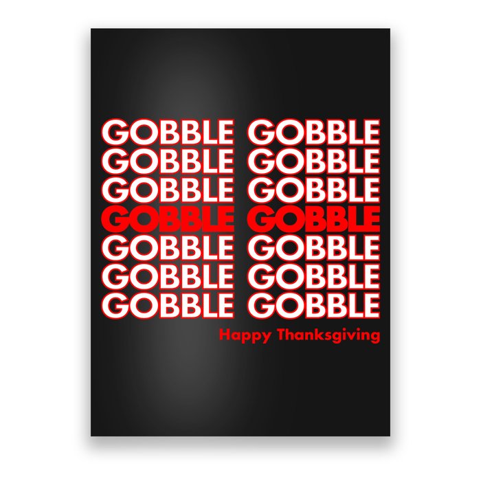 Gobble Gobble Retro Happy Thanksgiving Poster