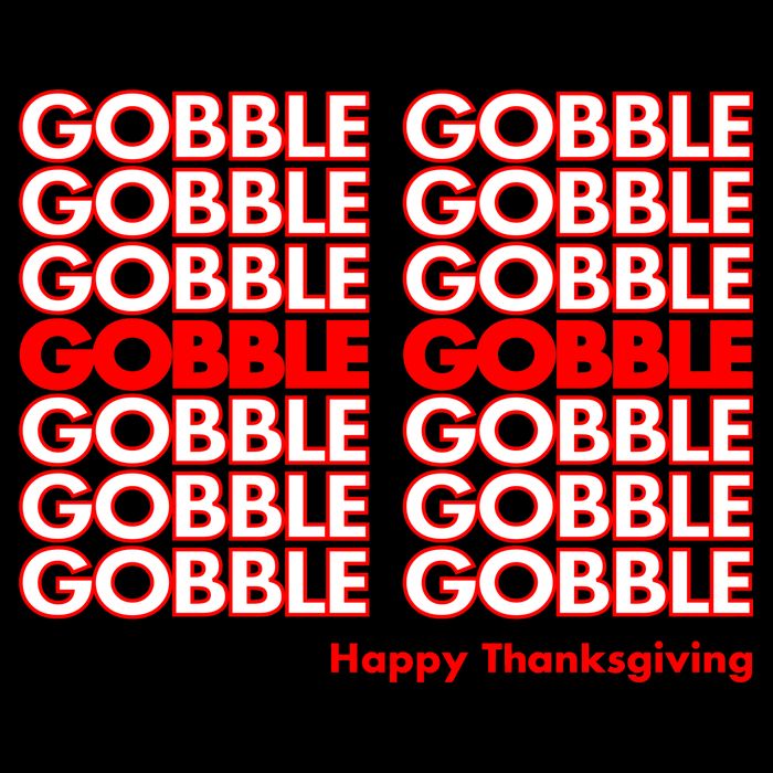Gobble Gobble Retro Happy Thanksgiving Poster