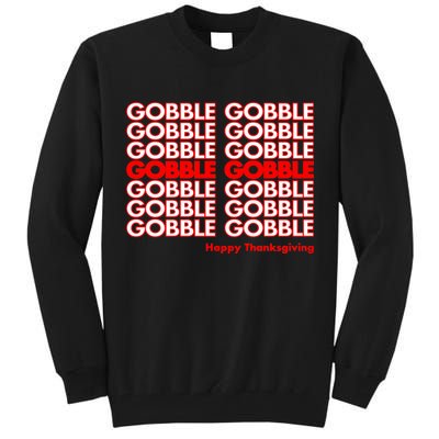 Gobble Gobble Retro Happy Thanksgiving Tall Sweatshirt