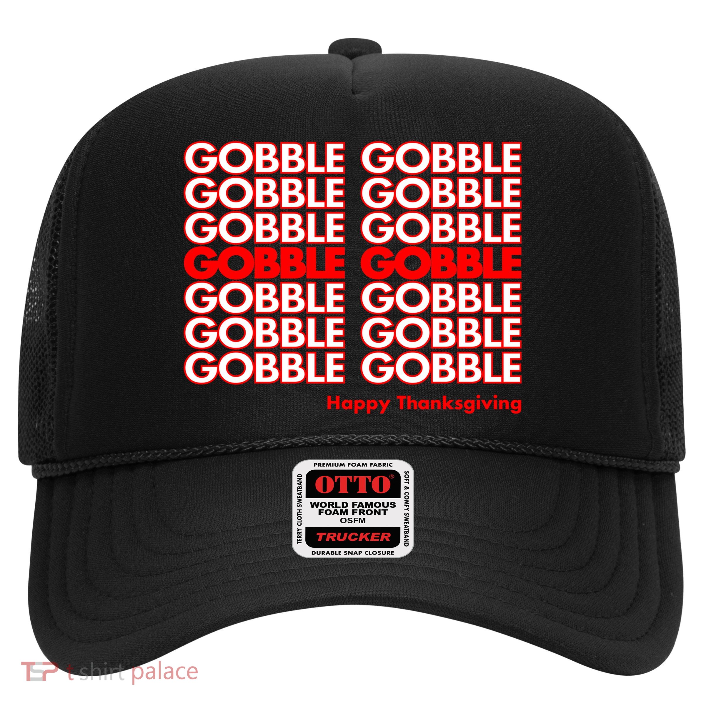 Gobble Gobble Retro Happy Thanksgiving Trucker Hat