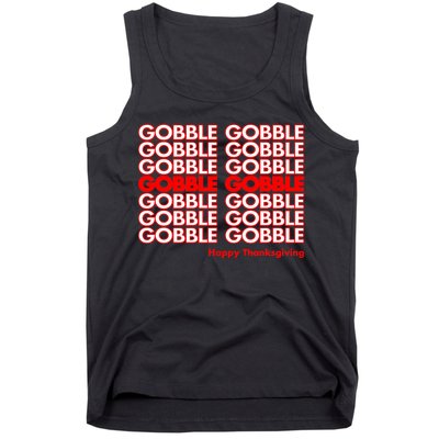 Gobble Gobble Retro Happy Thanksgiving Tank Top