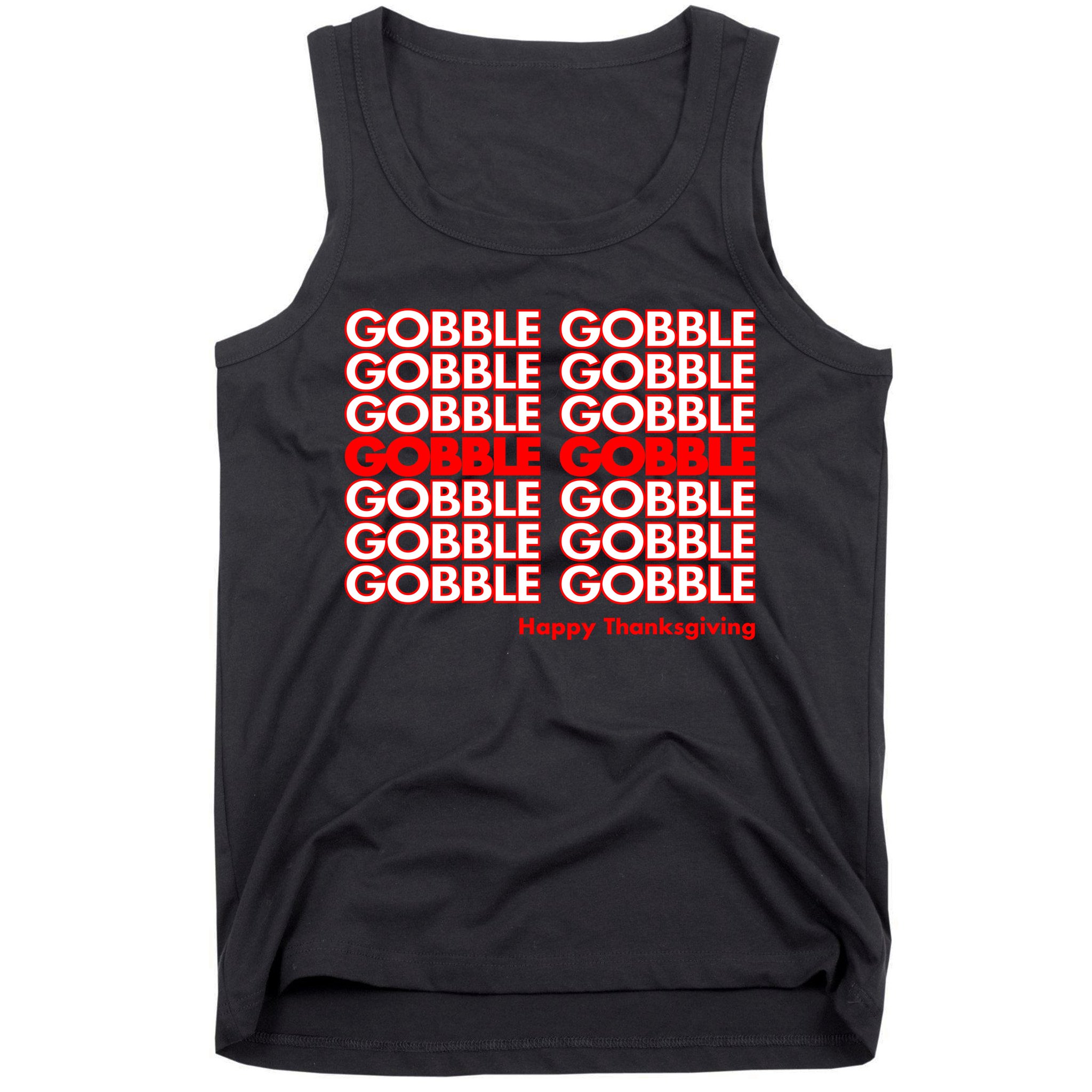 Gobble Gobble Retro Happy Thanksgiving Tank Top