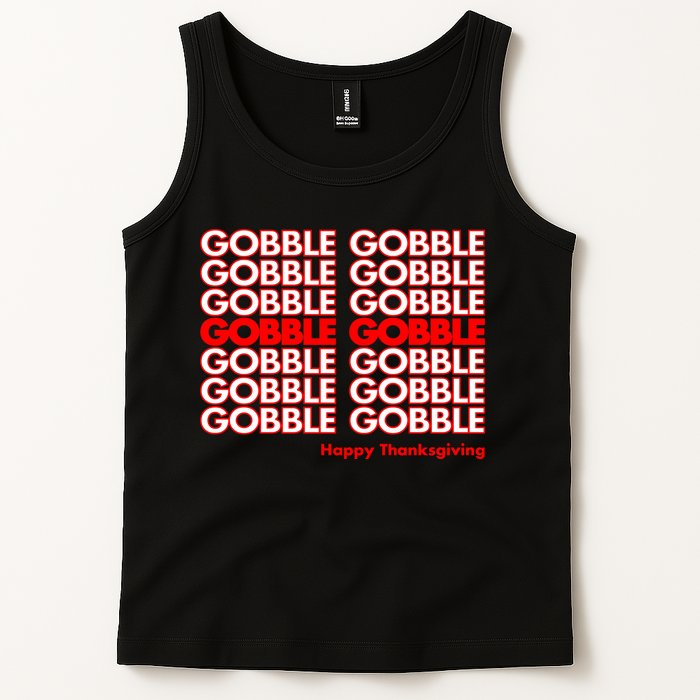 Gobble Gobble Retro Happy Thanksgiving Tank Top