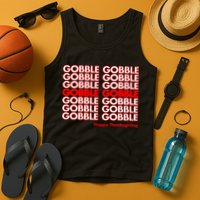 Gobble Gobble Retro Happy Thanksgiving Tank Top