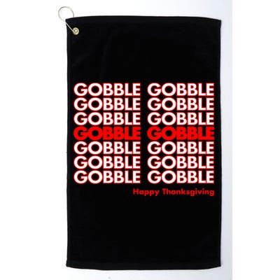 Gobble Gobble Retro Happy Thanksgiving Golf Towel