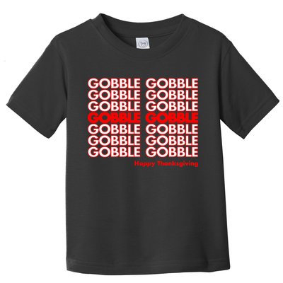 Gobble Gobble Retro Happy Thanksgiving Toddler T-Shirt