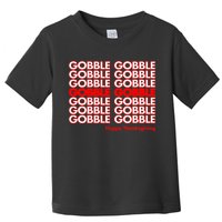 Gobble Gobble Retro Happy Thanksgiving Toddler T-Shirt