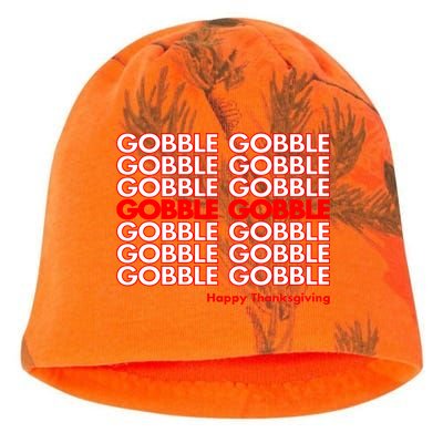 Gobble Gobble Retro Happy Thanksgiving Kati - Camo Knit Beanie