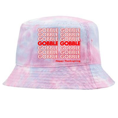 Gobble Gobble Retro Happy Thanksgiving Tie-Dyed Bucket Hat