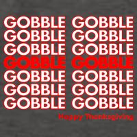 Gobble Gobble Retro Happy Thanksgiving Vector Backpack