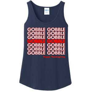 Gobble Gobble Retro Happy Thanksgiving Ladies Essential Tank