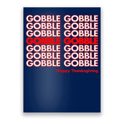 Gobble Gobble Retro Happy Thanksgiving Poster