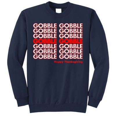 Gobble Gobble Retro Happy Thanksgiving Tall Sweatshirt