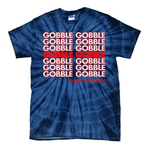 Gobble Gobble Retro Happy Thanksgiving Tie-Dye T-Shirt