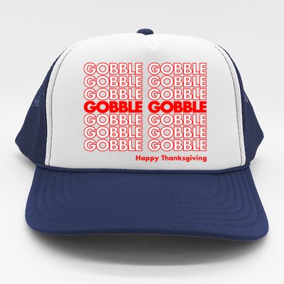 Gobble Gobble Retro Happy Thanksgiving Trucker Hat