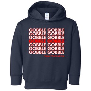 Gobble Gobble Retro Happy Thanksgiving Toddler Hoodie