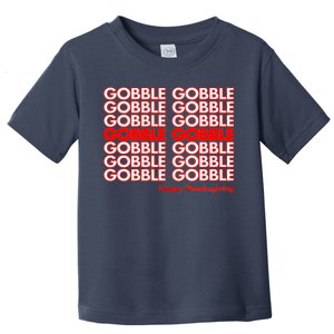 Gobble Gobble Retro Happy Thanksgiving Toddler T-Shirt