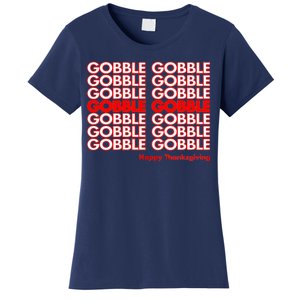 Gobble Gobble Retro Happy Thanksgiving Women's T-Shirt