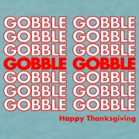 Gobble Gobble Retro Happy Thanksgiving Sueded Cloud Jersey T-Shirt