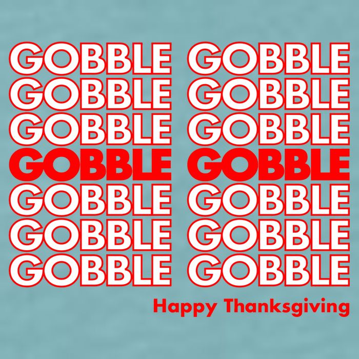 Gobble Gobble Retro Happy Thanksgiving Sueded Cloud Jersey T-Shirt