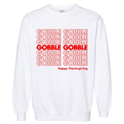 Gobble Gobble Retro Happy Thanksgiving Garment-Dyed Sweatshirt