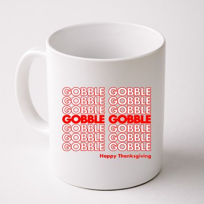 Gobble Gobble Retro Happy Thanksgiving Coffee Mug