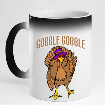 Gobble Gobble Turkey 11oz Black Color Changing Mug