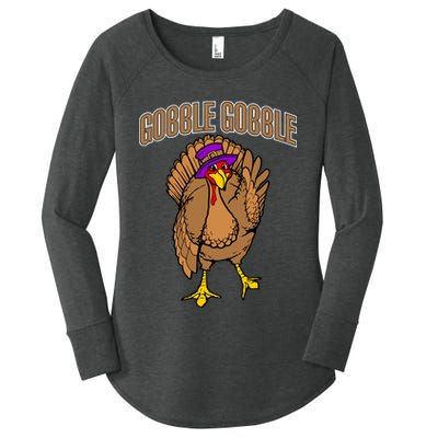 Gobble Gobble Turkey Women's Perfect Tri Tunic Long Sleeve Shirt
