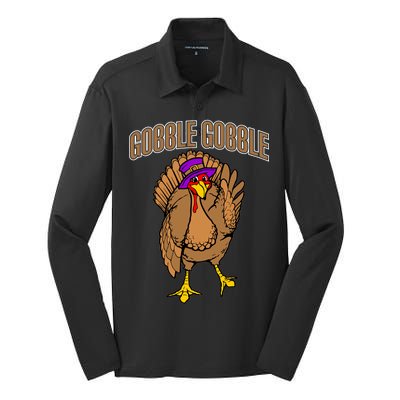 Gobble Gobble Turkey Silk Touch Performance Long Sleeve Polo