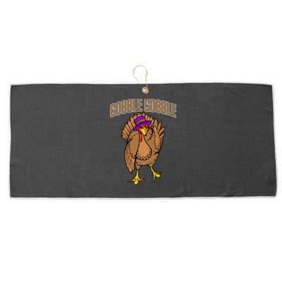 Gobble Gobble Turkey Large Microfiber Waffle Golf Towel