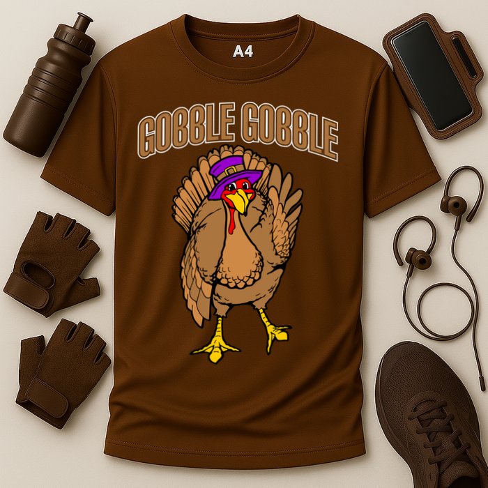 Gobble Gobble Turkey Cooling Performance Crew T-Shirt