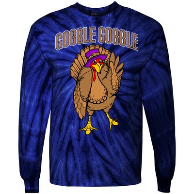 Gobble Gobble Turkey Tie-Dye Long Sleeve Shirt