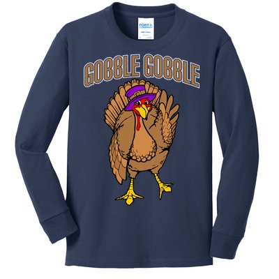 Gobble Gobble Turkey Kids Long Sleeve Shirt