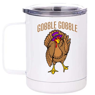 Gobble Gobble Turkey 12 oz Stainless Steel Tumbler Cup