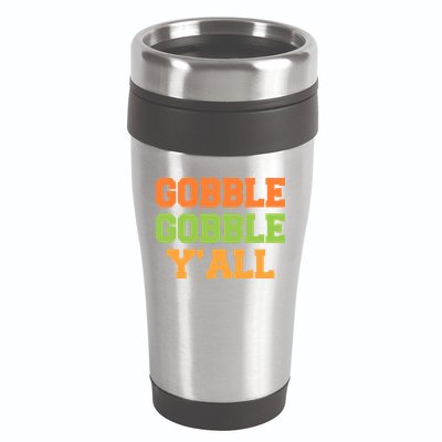 Gobble Gobble Y'All Thanksgiving 16oz Travel Tumbler