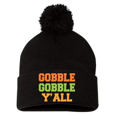 Gobble Gobble Y'All Thanksgiving Pom Pom 12in Knit Beanie