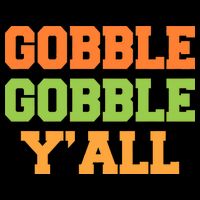 Gobble Gobble Y'All Thanksgiving Cropped Pullover Crew