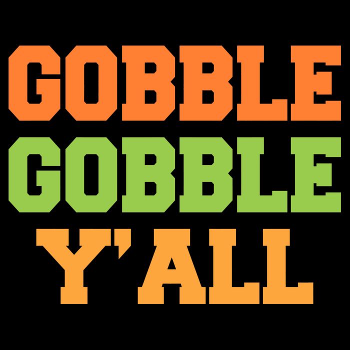 Gobble Gobble Y'All Thanksgiving Cropped Pullover Crew