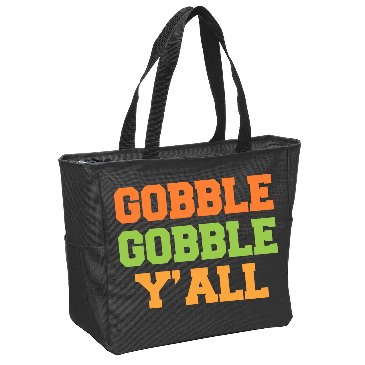 Gobble Gobble Y'All Thanksgiving Zip Tote Bag