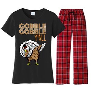 Gobble Gobble Y'all Turkey Women's Flannel Pajama Set