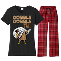 Gobble Gobble Y'all Turkey Women's Flannel Pajama Set