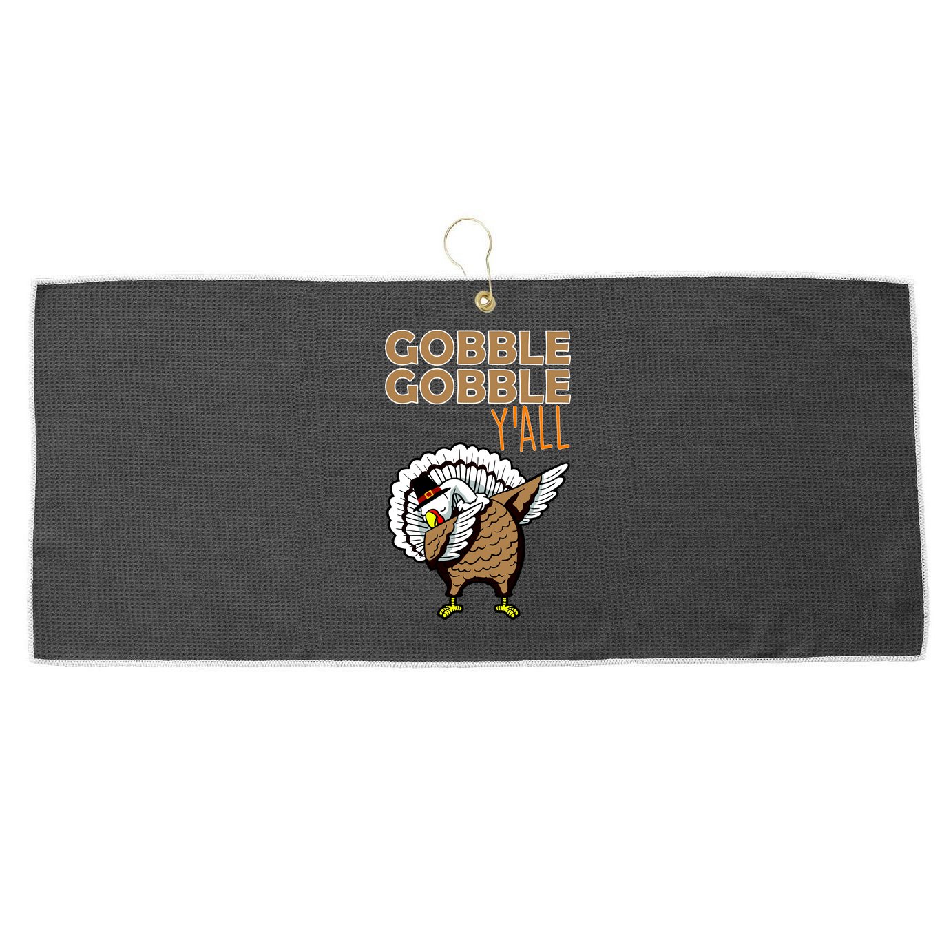 Gobble Gobble Y'all Turkey Large Microfiber Waffle Golf Towel