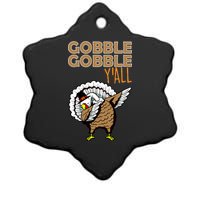 Gobble Gobble Y'all Turkey Ceramic Star Ornament